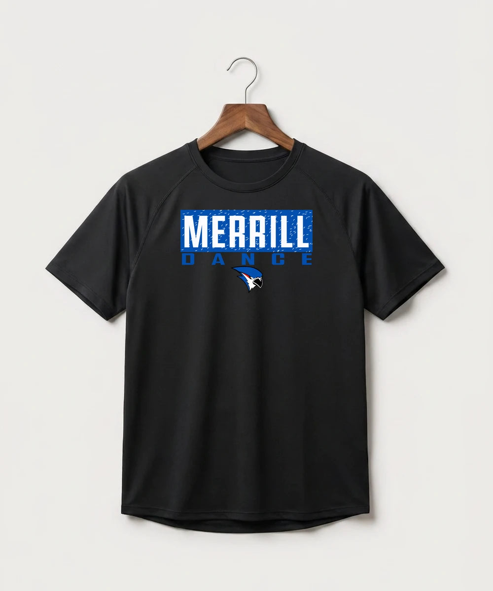 Merrill Dance and Cheer - Black Tee - Full Front
