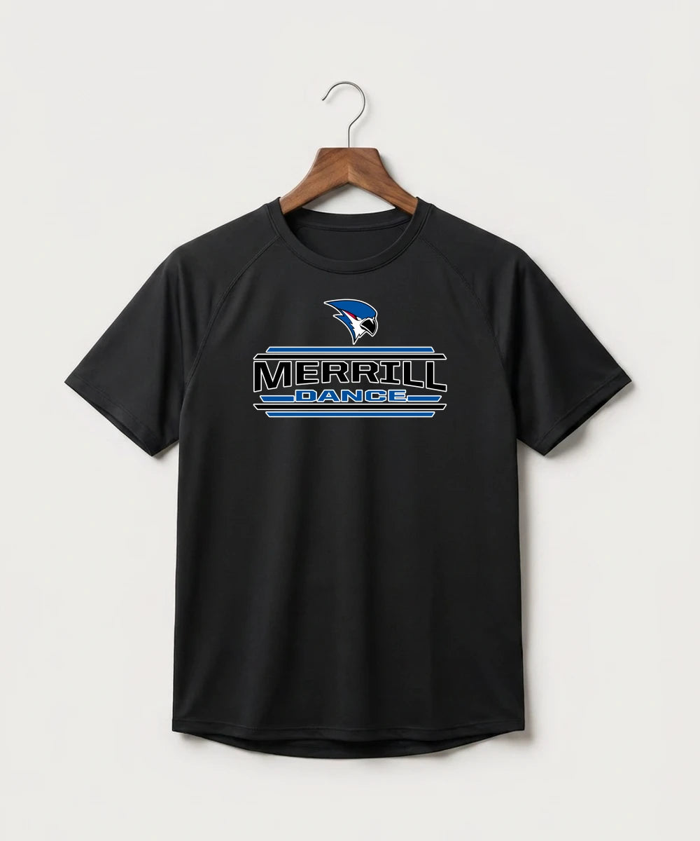 Merrill Dance and Cheer - Black Tee - Full Front