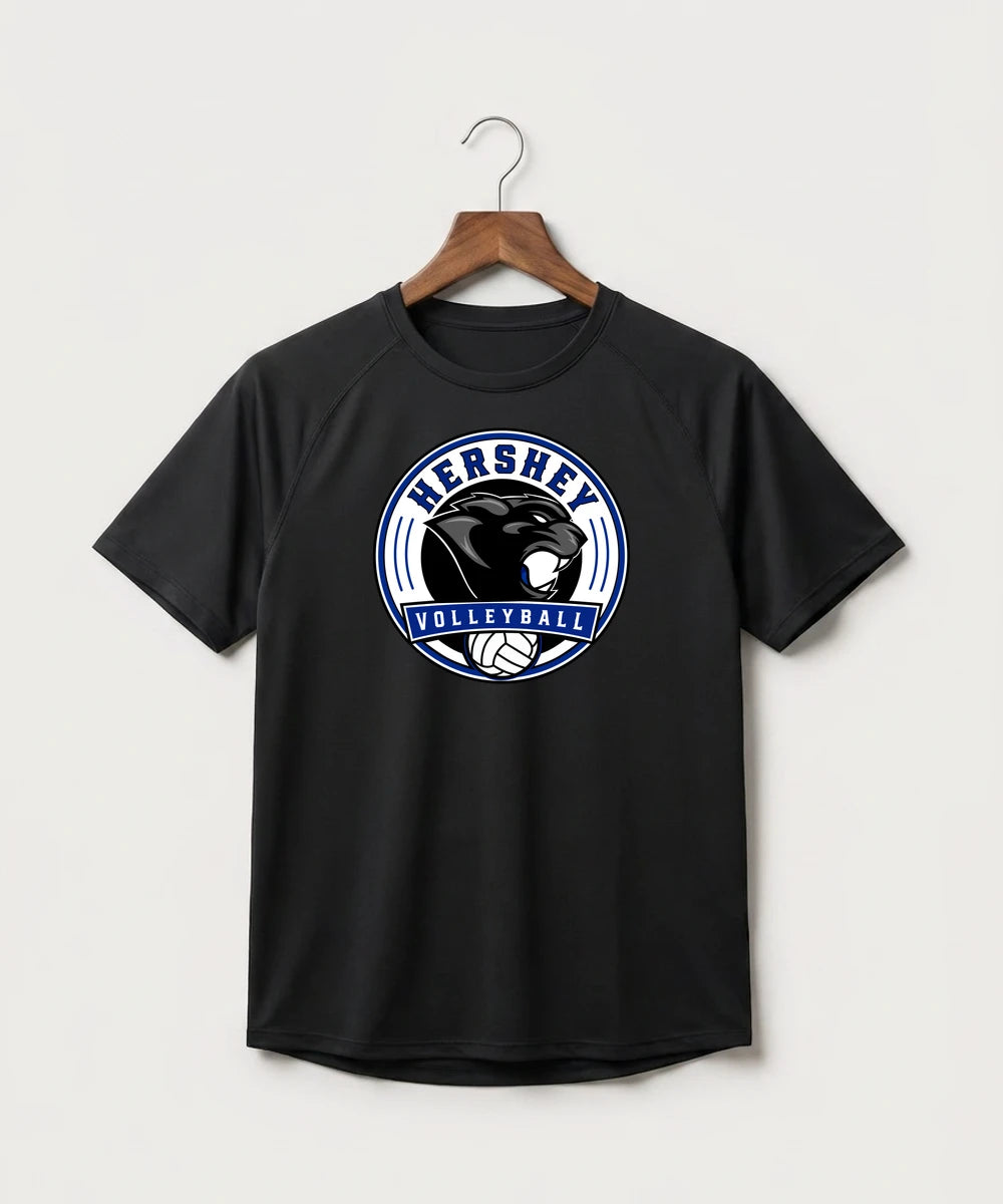Hershey High School Volleyball Team Store - Black Tee - Full Front