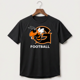 Giltner High School Football - Black Tee - Full Front