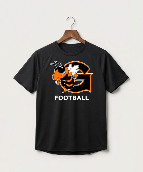 Giltner High School Football - Black Tee - Full Front