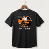 Giltner High School Football - Black Tee - Full Front