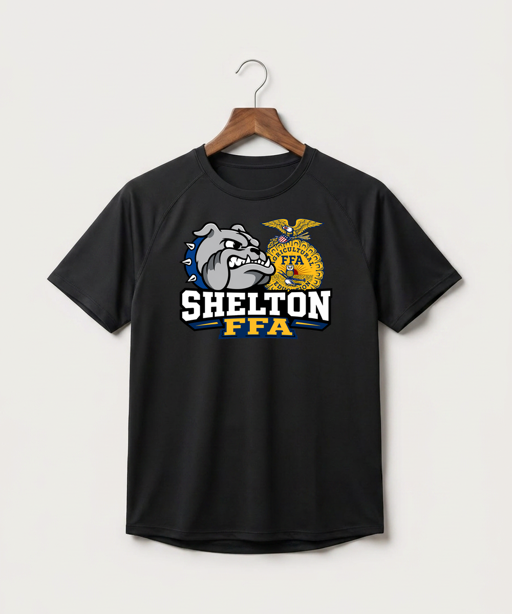 Shelton High School FFA general - Black Tee - Full Front