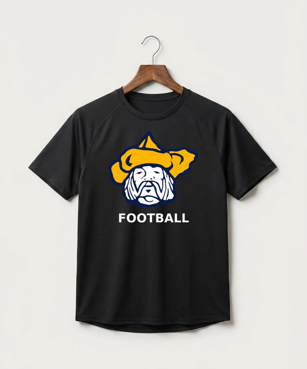 Polo HS Football general - Black Tee - Full Front