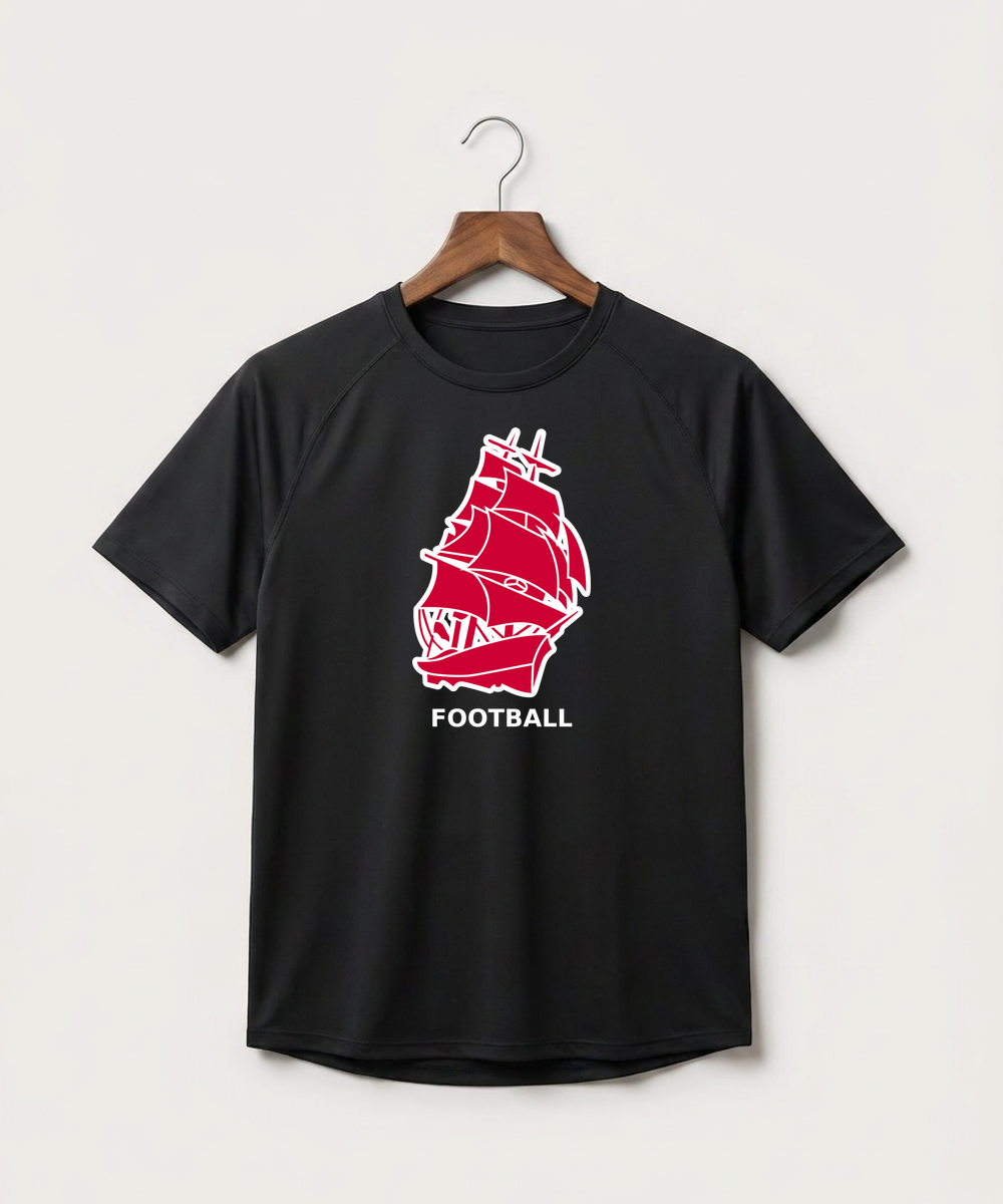 Amboy Football general - Black Tee - Full Front