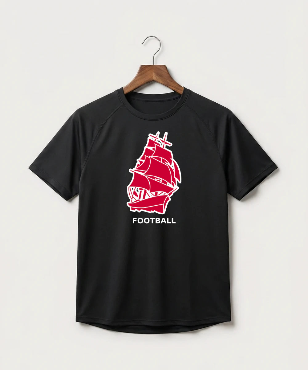 Amboy Football general - Black Tee - Full Front