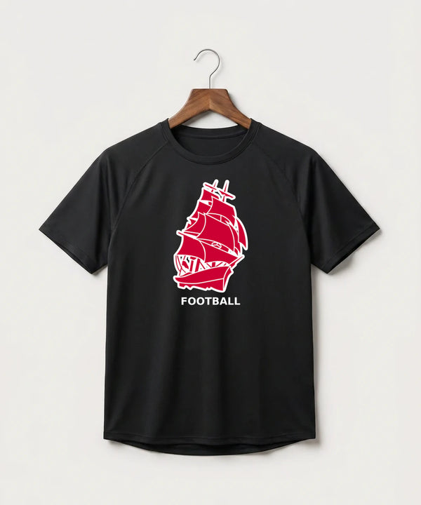 Amboy Football general - Black Tee - Full Front