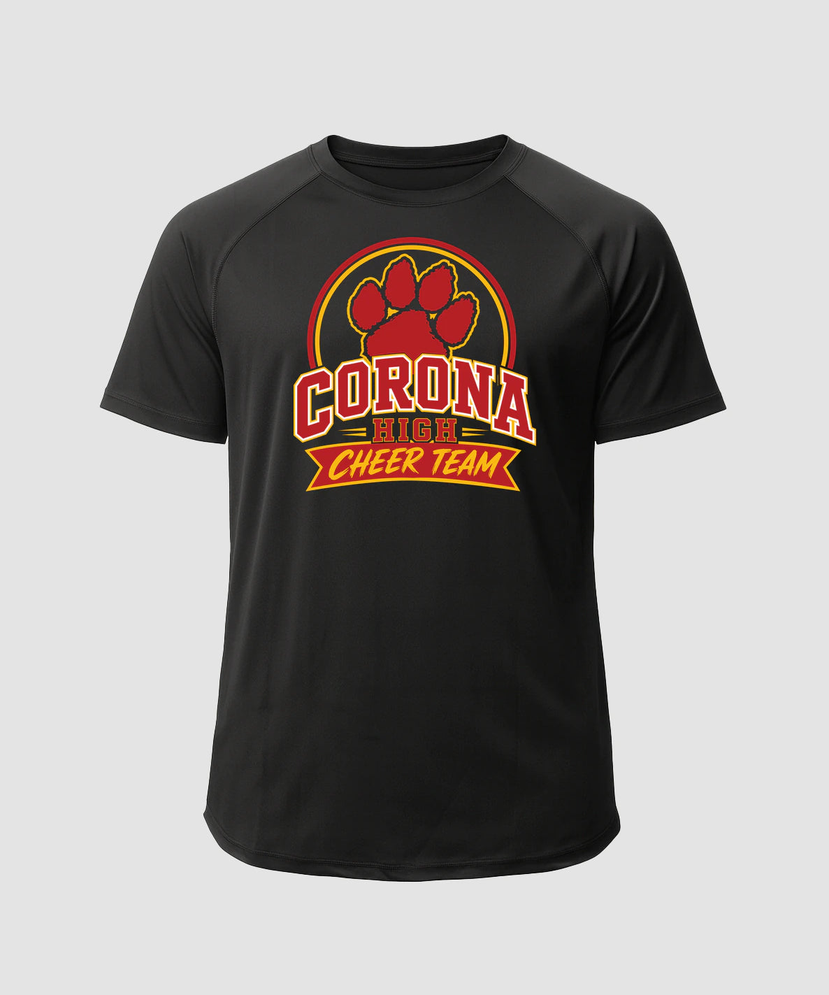 Corona Senior High School Cheer - Black Tee - Full Front