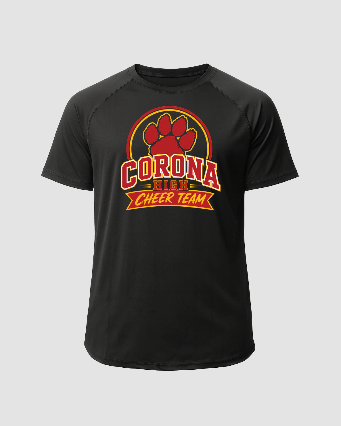 Corona Senior High School Cheer - Black Tee - Full Front