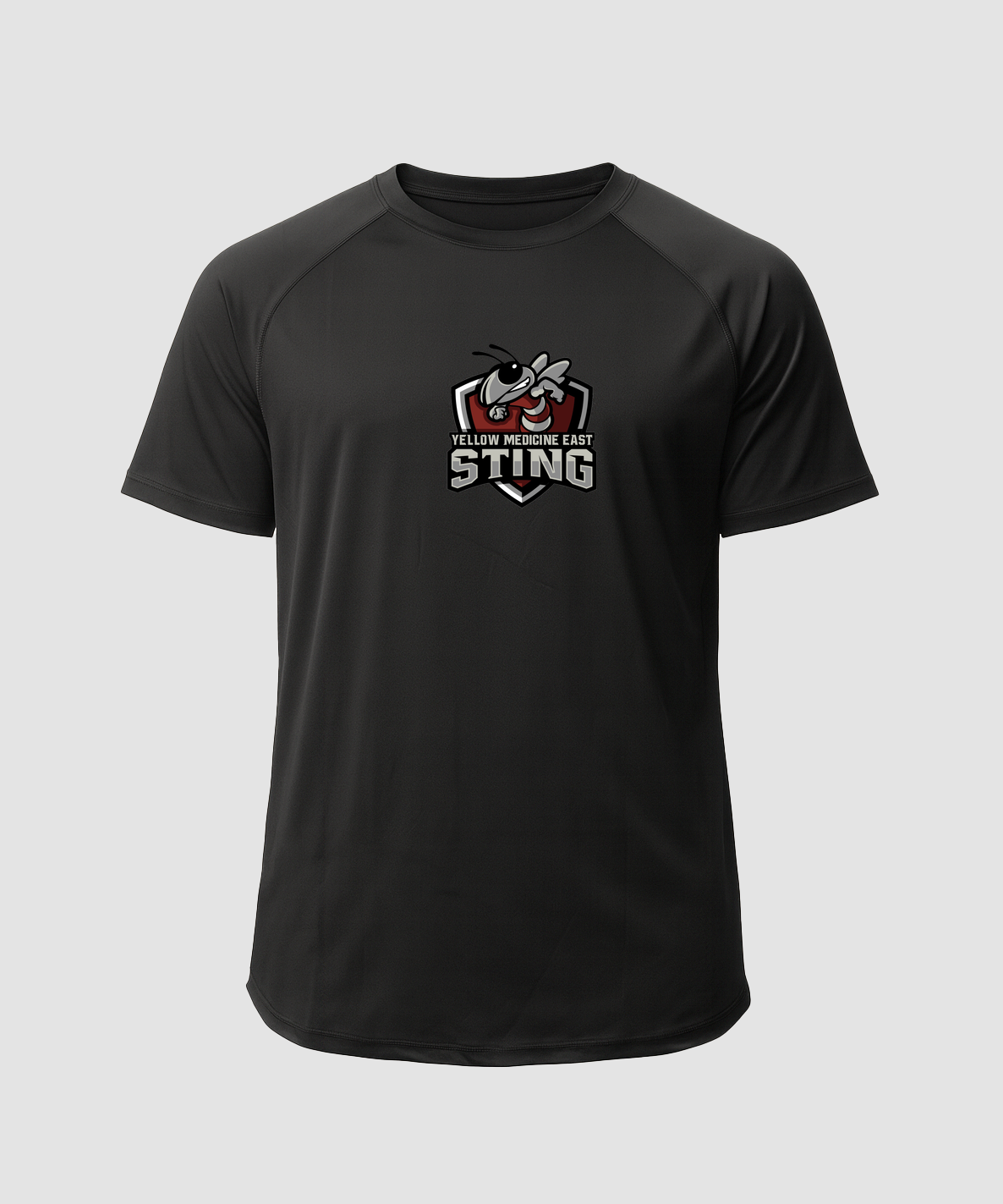 Yellow Medicine East Athletics - Black Tee - Full Front