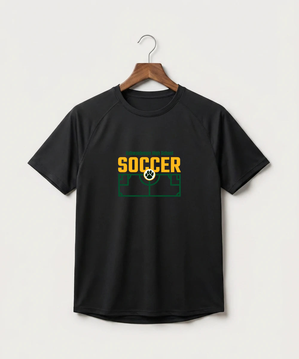 Ashwaubenon High School Soccer (Boys) - Black Tee - Full Front