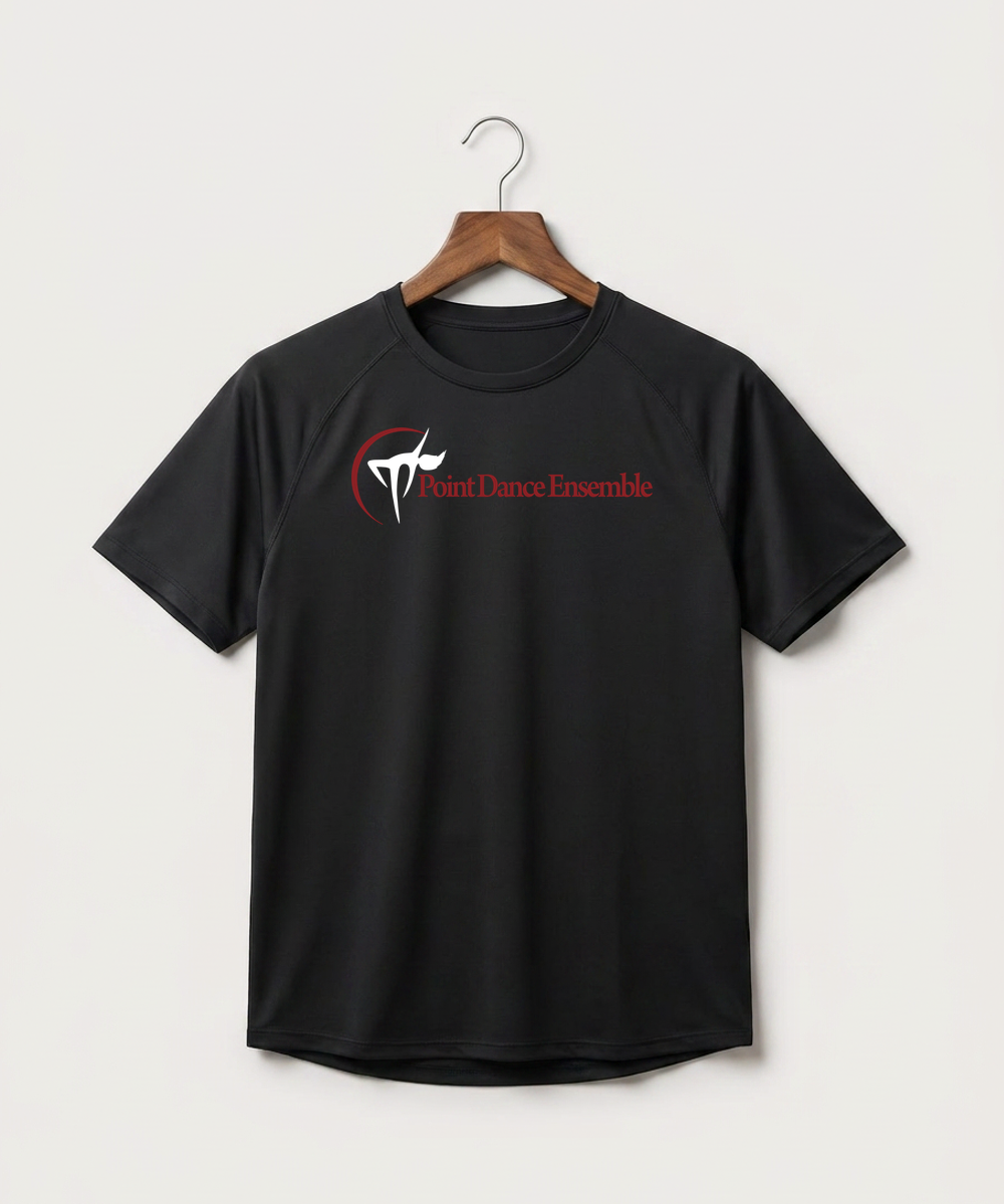 Point Dance Ensemble Dance - Black Tee - Full Front