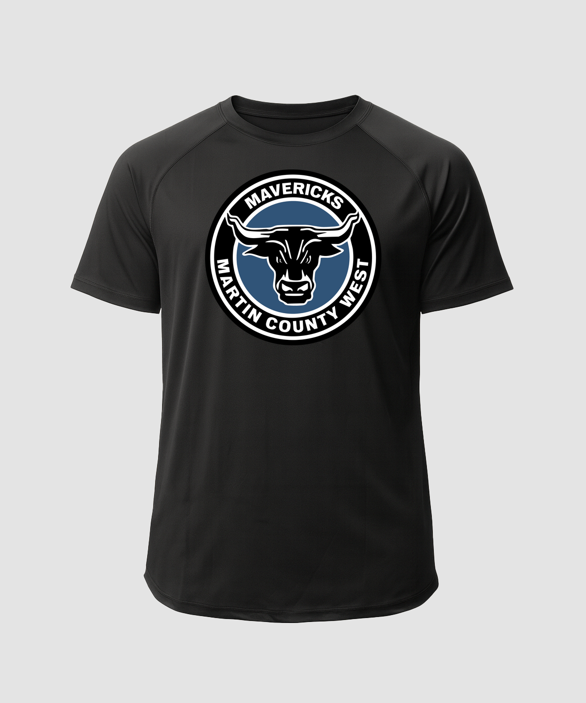 Martin County West Football - Black Tee - Full Front