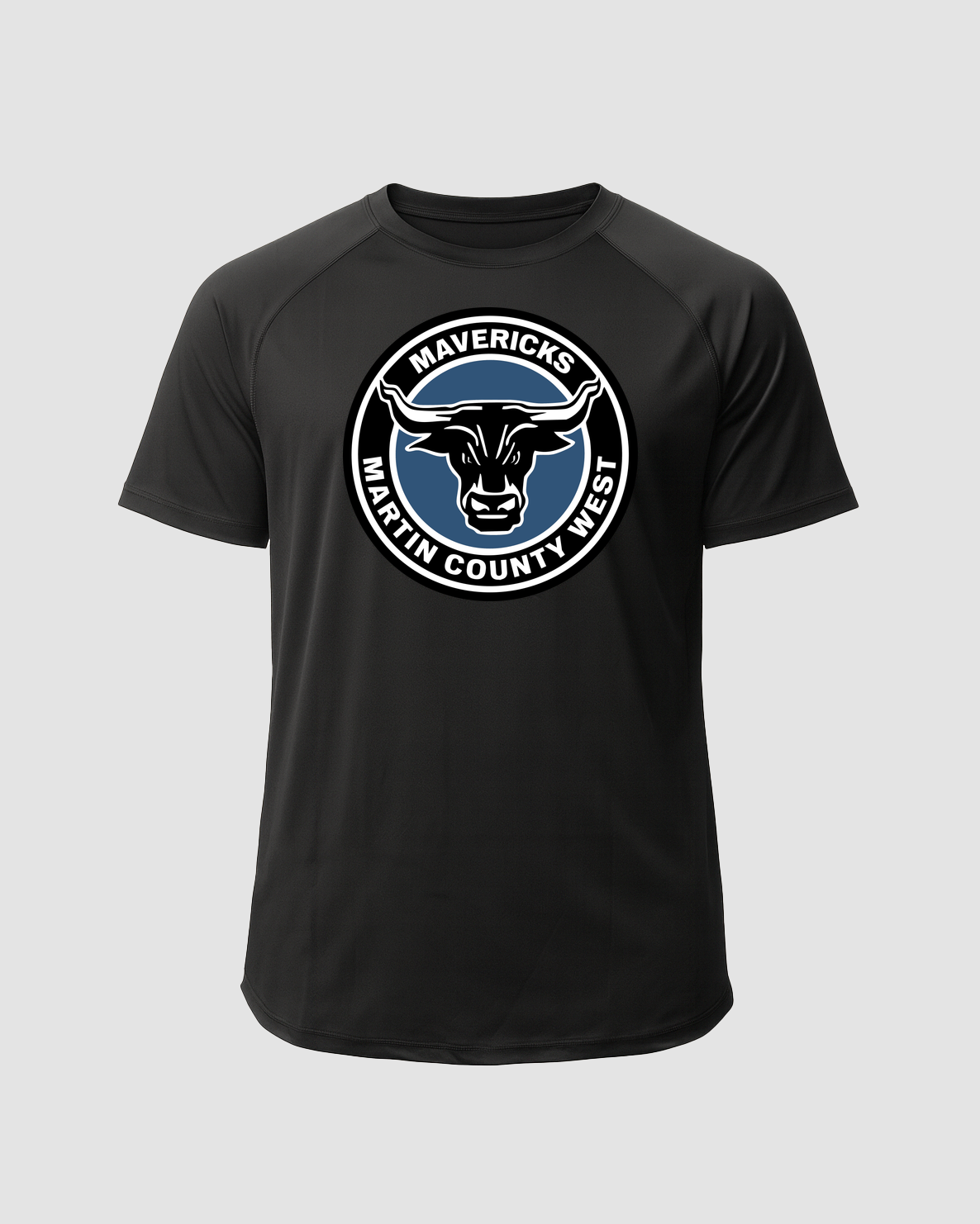 Martin County West Football - Black Tee - Full Front