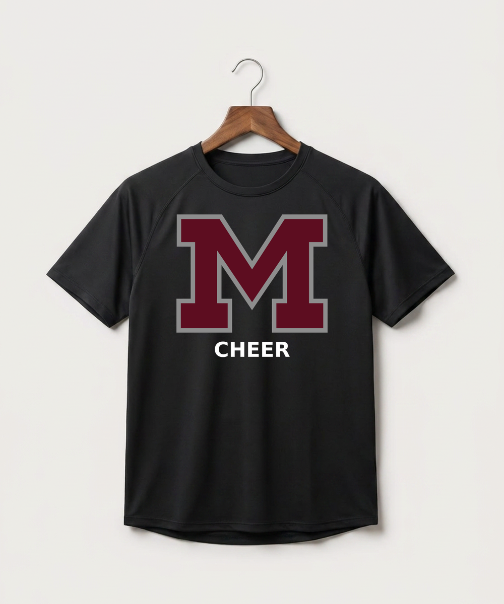 Moline Cheer general - Black Tee - Full Front