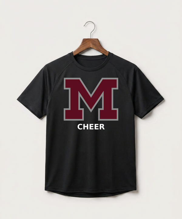 Moline Cheer general - Black Tee - Full Front