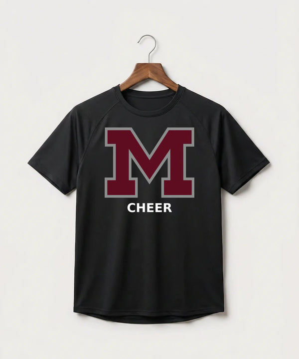 Moline Cheer general - Black Tee - Full Front