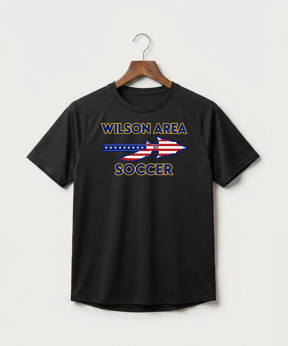 Wilson Area School Soccer Soccer - Black Tee - Full Front