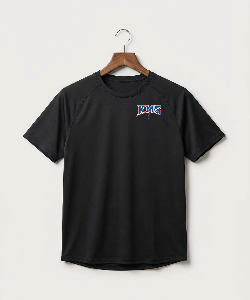 Kerkhoven-Murdock-Sunburg High School Football (Boys) - Black Tee - Left Chest