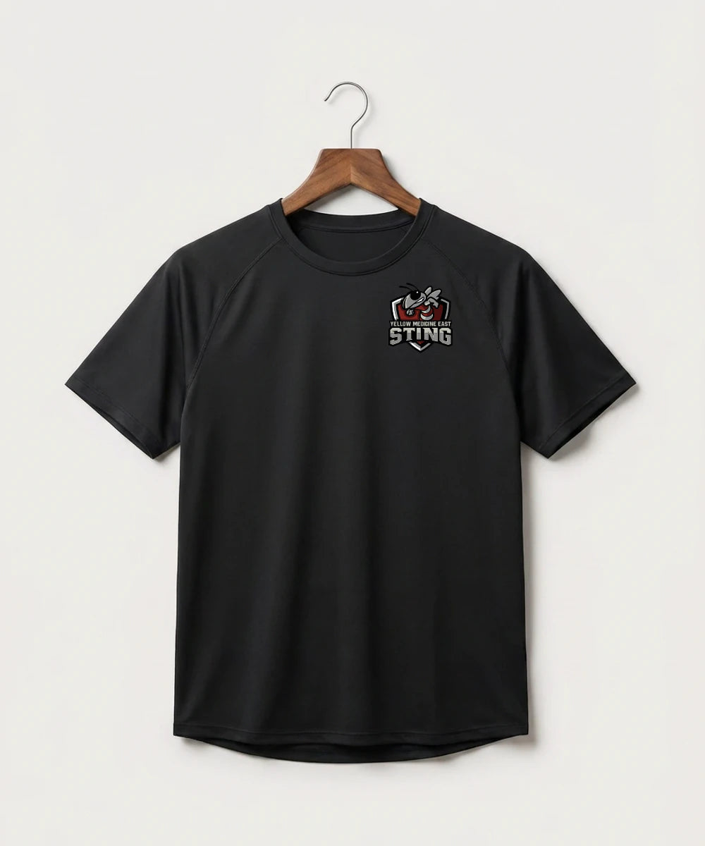 Yellow Medicine East High School Football (Boys) - Black Tee - Left Chest