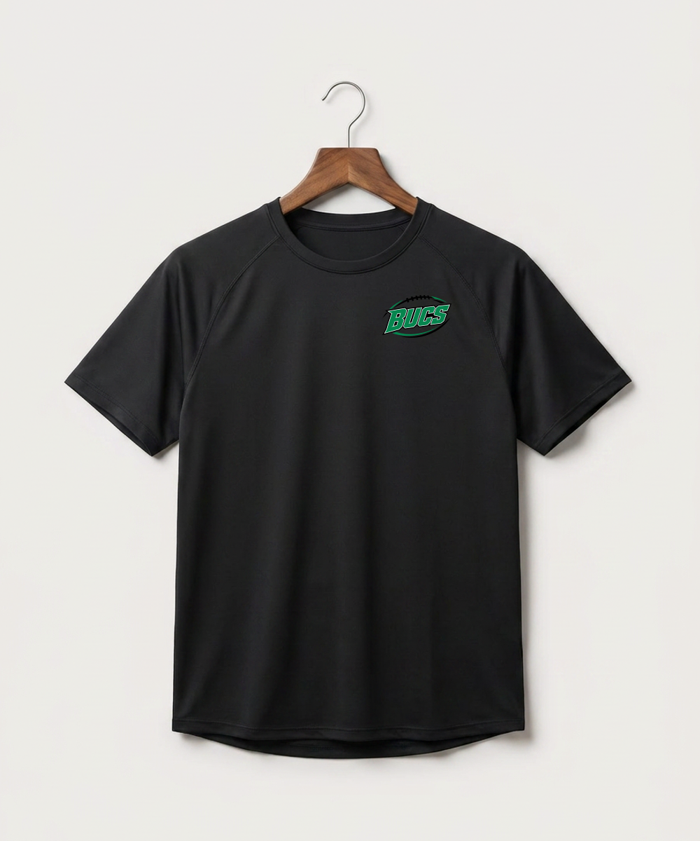 Waterville-Elysian-Morristown High School Football (Boys) - Black Tee - Left Chest
