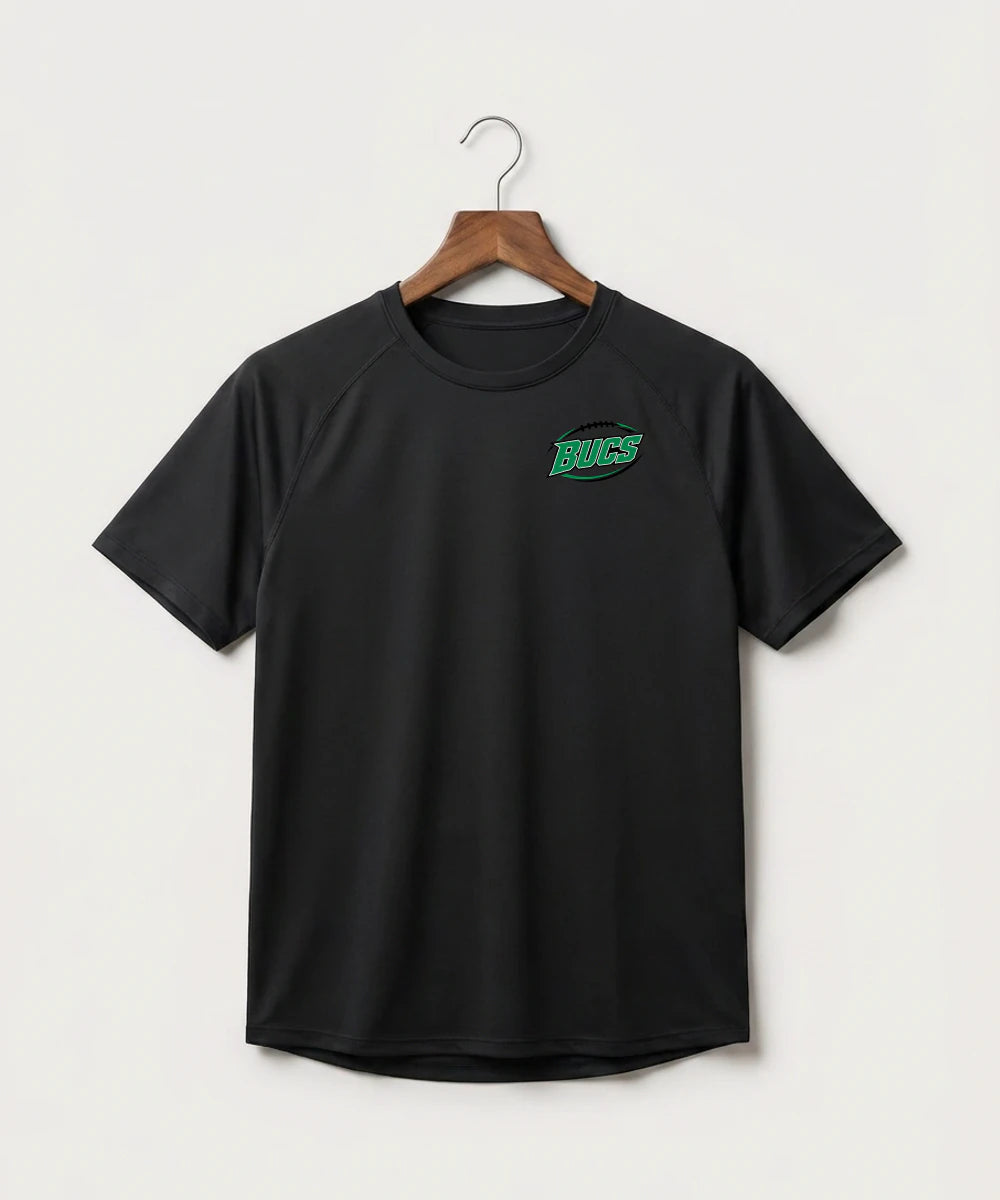Waterville-Elysian-Morristown High School Football (Boys) - Black Tee - Left Chest