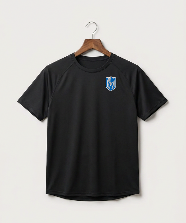 Lake Crystal-Welcome-Memorial High School Football (Boys) - Black Tee - Left Chest