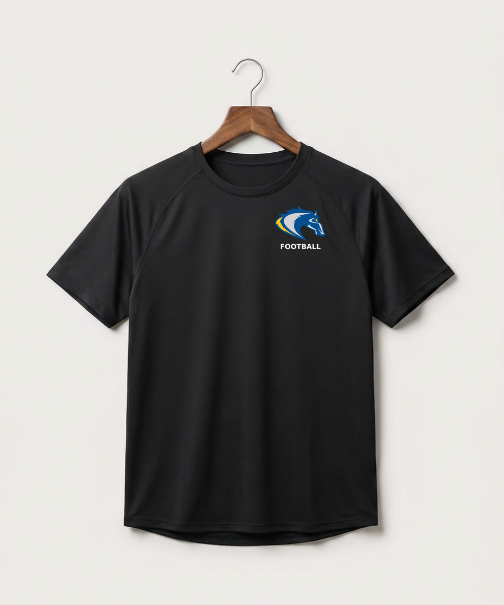 Riverside High School Football general - Black Tee - Left Chest