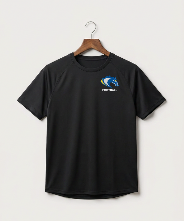 Riverside High School Football general - Black Tee - Left Chest