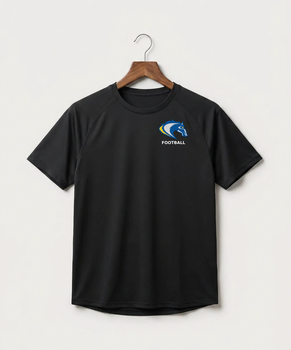 Riverside High School Football general - Black Tee - Left Chest