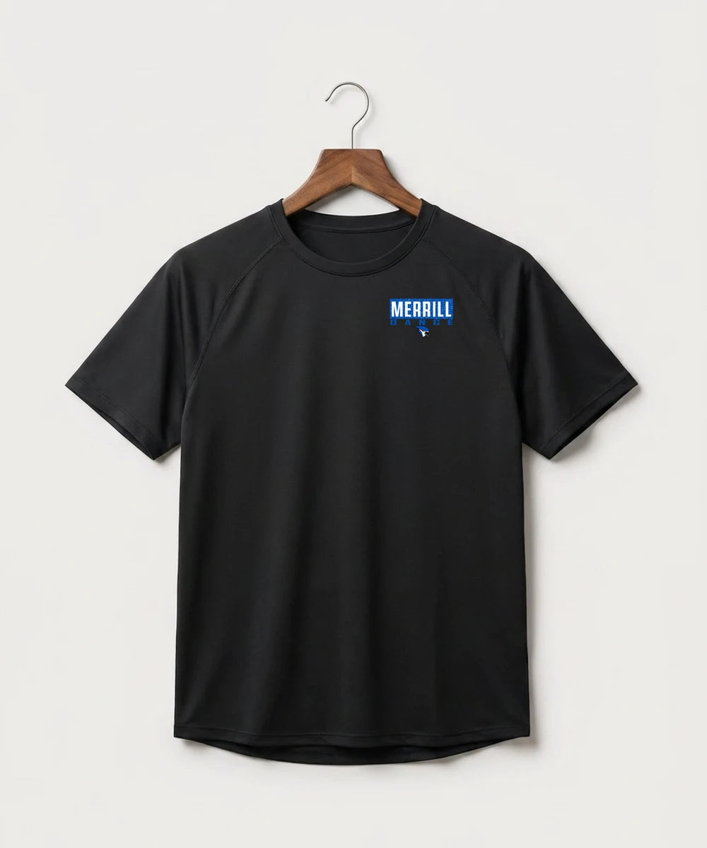 Merrill Dance and Cheer - Black Tee - Left Chest