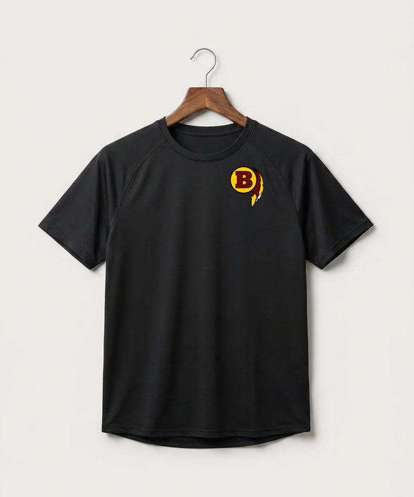 Benson High School Football (Boys) - Black Tee - Left Chest