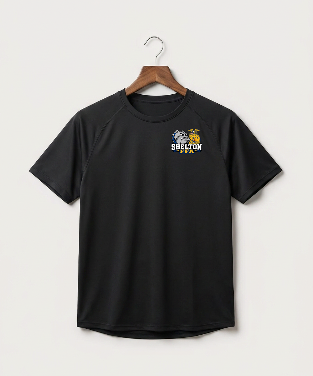 Shelton High School FFA general - Black Tee - Left Chest