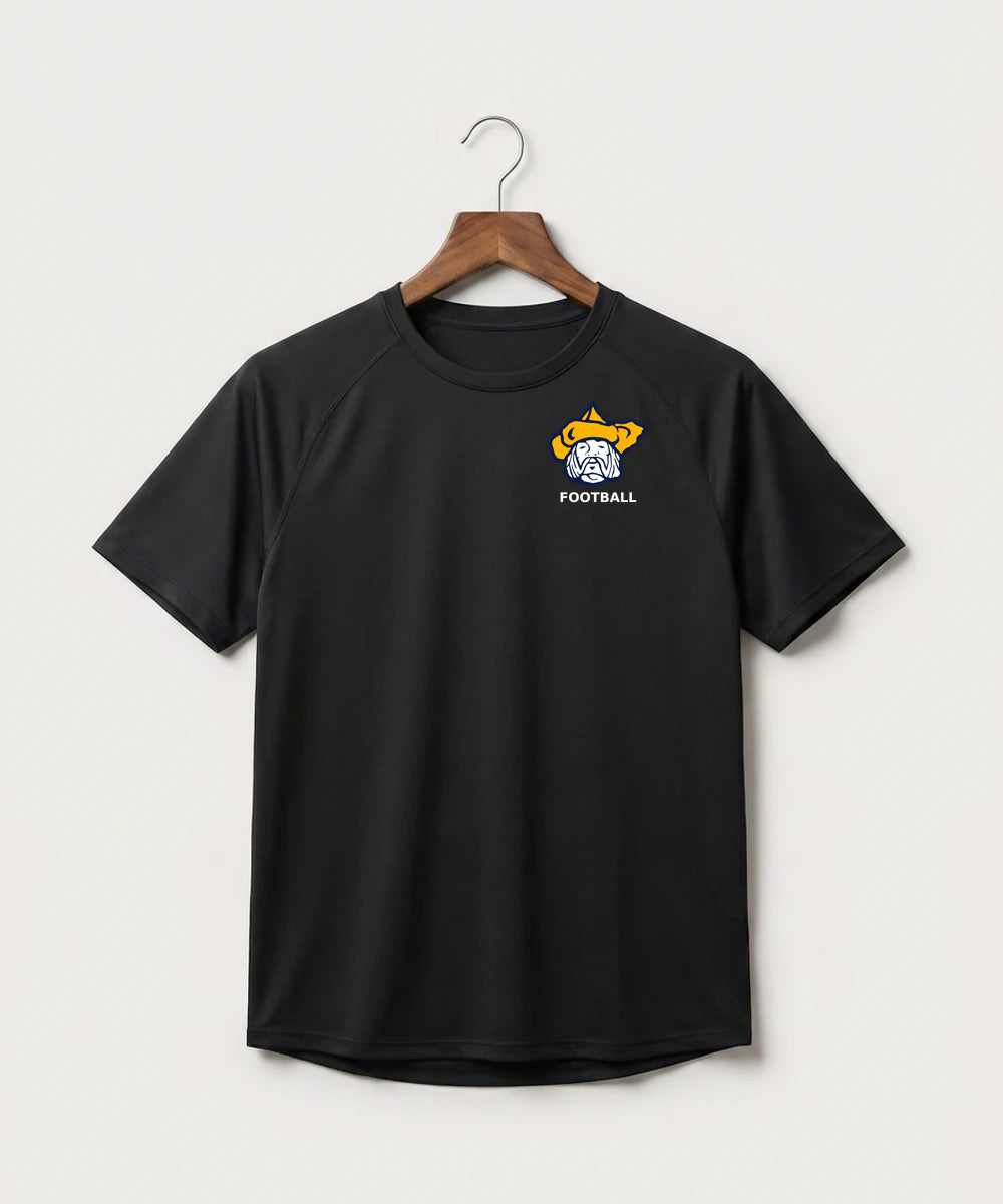 Polo HS Football general - Black Tee - Left Chest