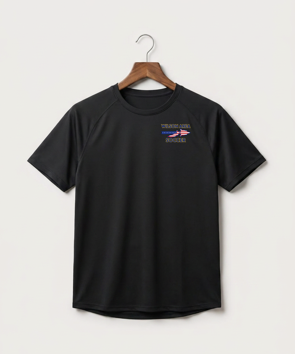 Wilson Area School Soccer Soccer - Black Tee - Left Chest