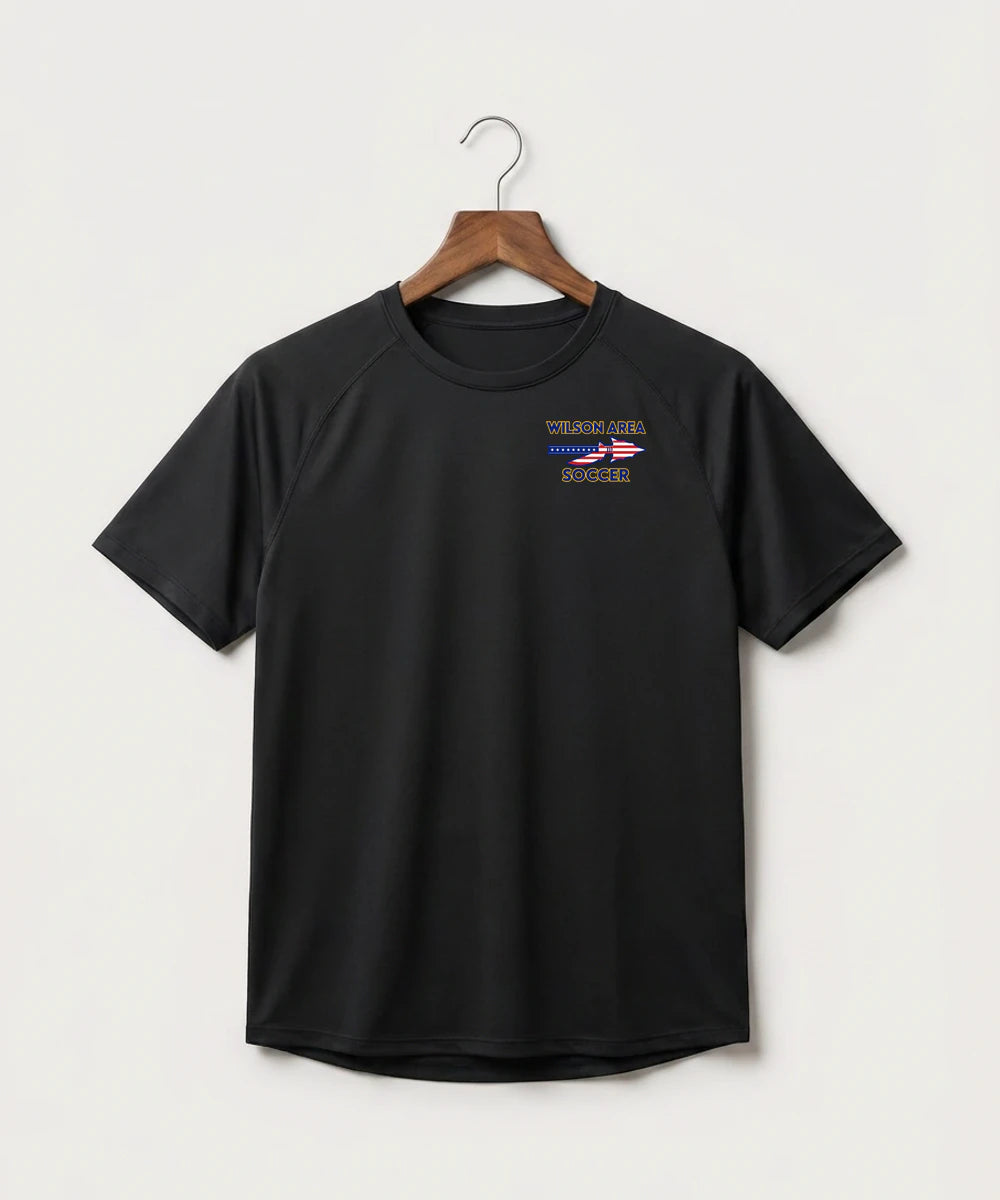 Wilson Area School Soccer Soccer - Black Tee - Left Chest