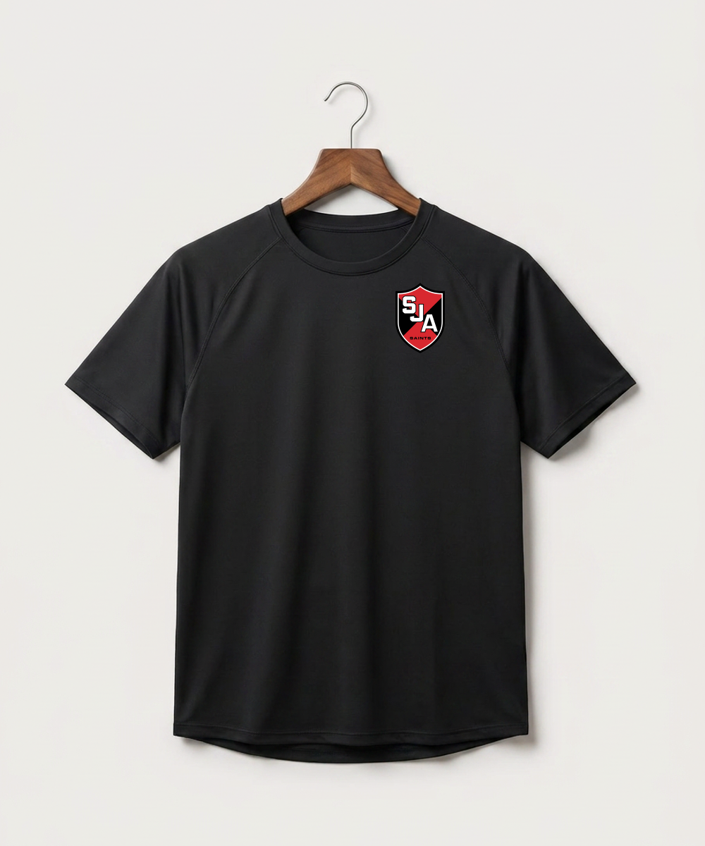 Saint James High School Football (Boys) - Black Tee - Left Chest