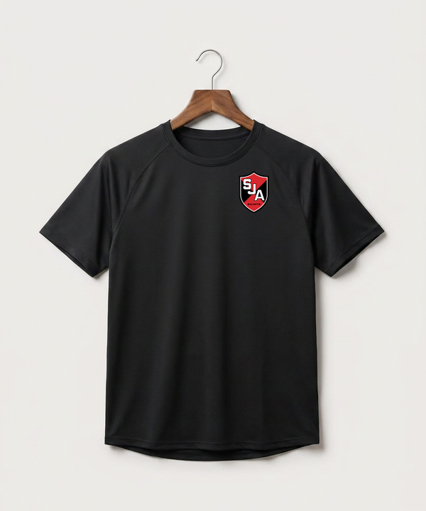 Saint James High School Football (Boys) - Black Tee - Left Chest