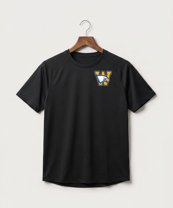 Windom Area High School Volleyball (Girls) - Black Tee - Left Chest