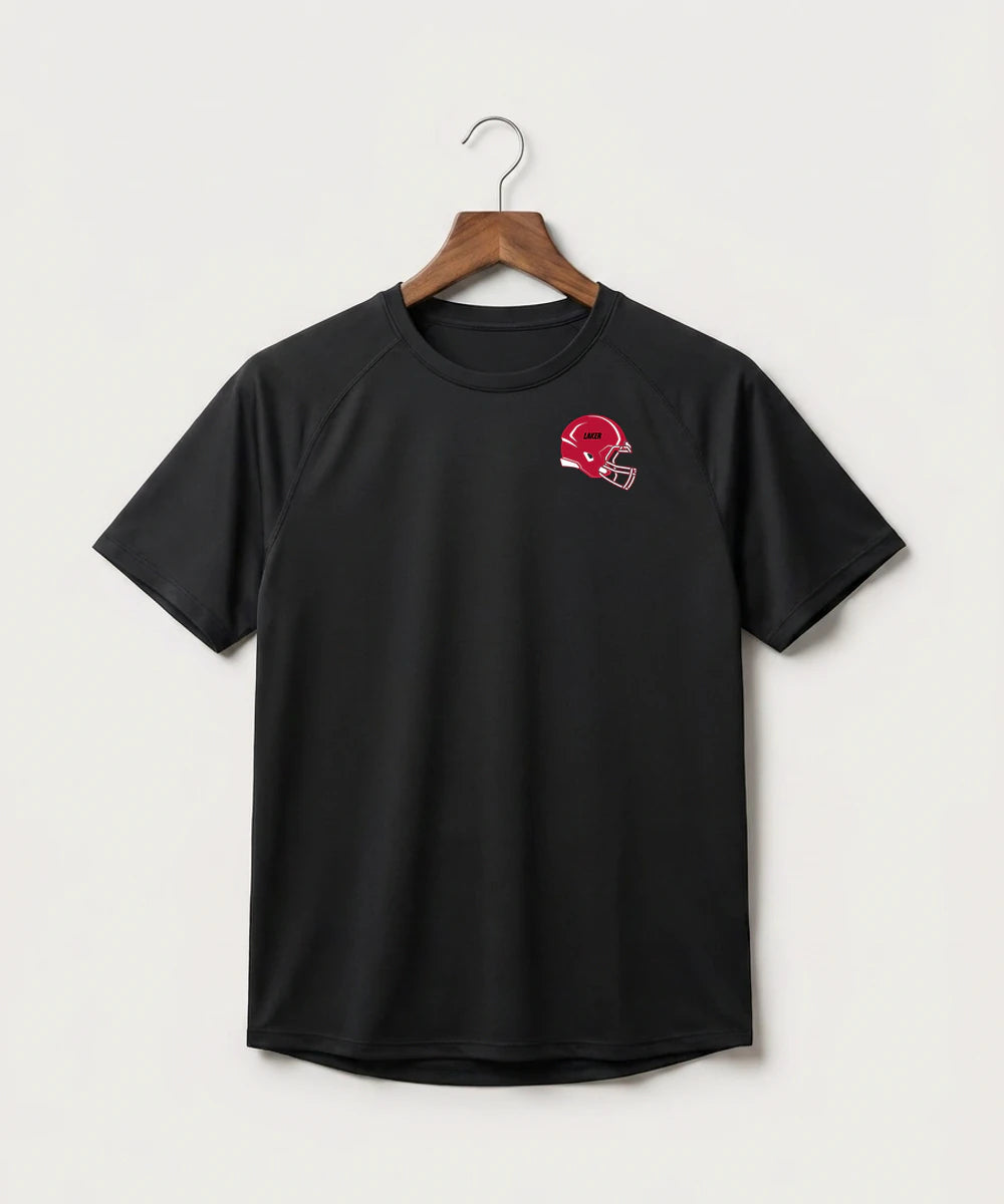 Detroit Lakes Community High School Football (Boys) - Black Tee - Left Chest