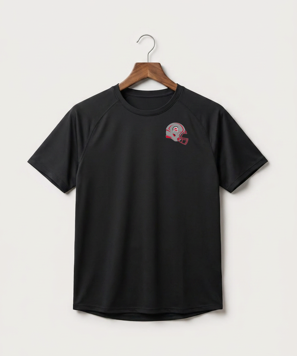 Hancock High School Football (Boys) - Black Tee - Left Chest