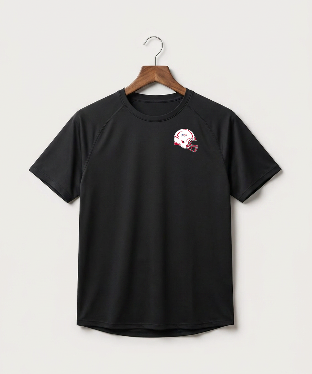 Kerkhoven-Murdock-Sunburg High School Football (Boys) - Black Tee - Left Chest