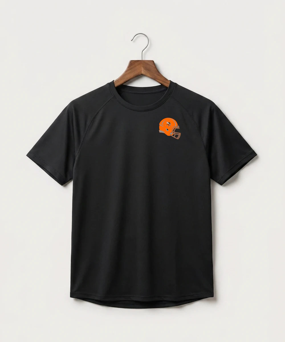 Littlefork Big Falls High School Football (Boys) - Black Tee - Left Chest