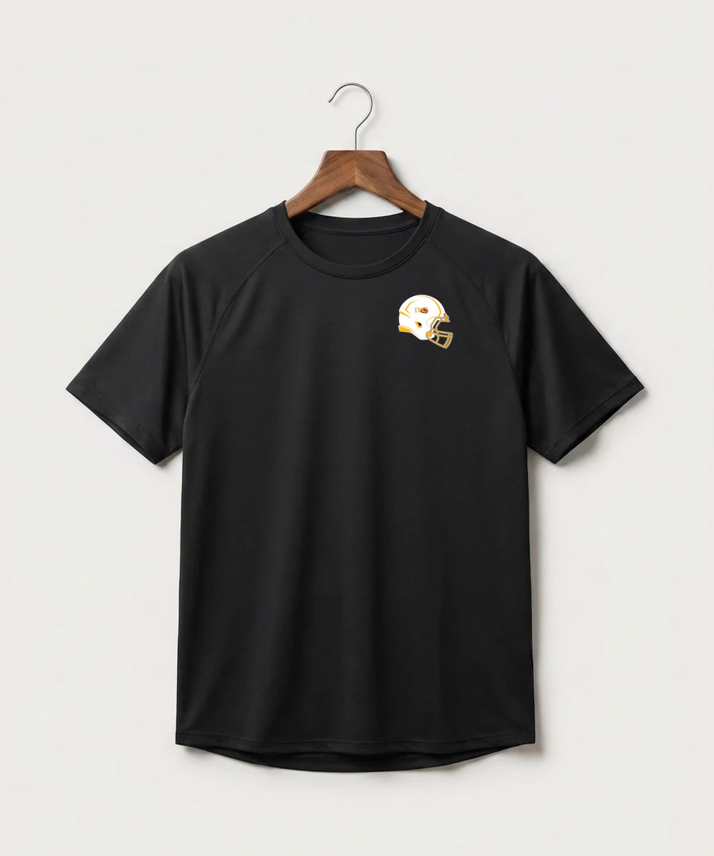 Lake of the Woods High School Football (Boys) - Black Tee - Left Chest