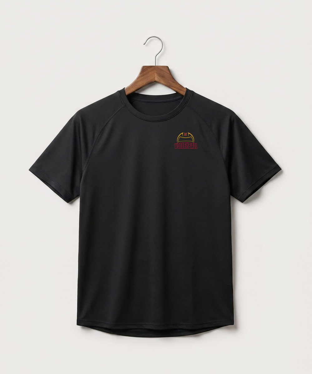 Northfield High School Volleyball (Girls) - Black Tee - Left Chest
