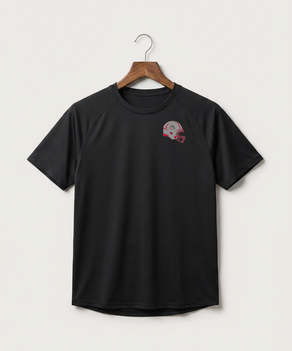 Otter Tail Central Football (Boys) - Black Tee - Left Chest