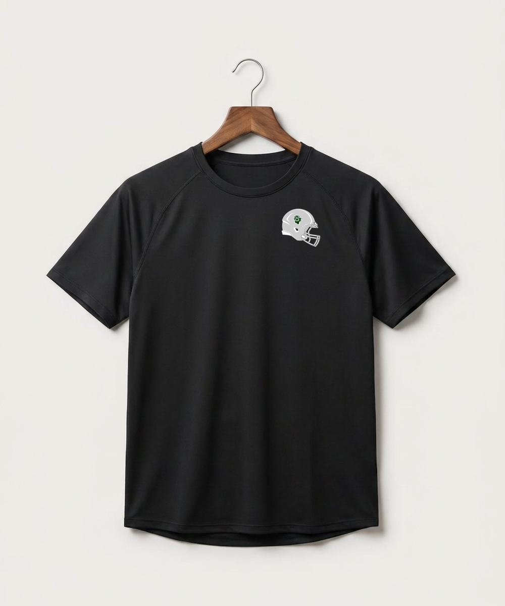Roseau High School Football (Boys) - Black Tee - Left Chest