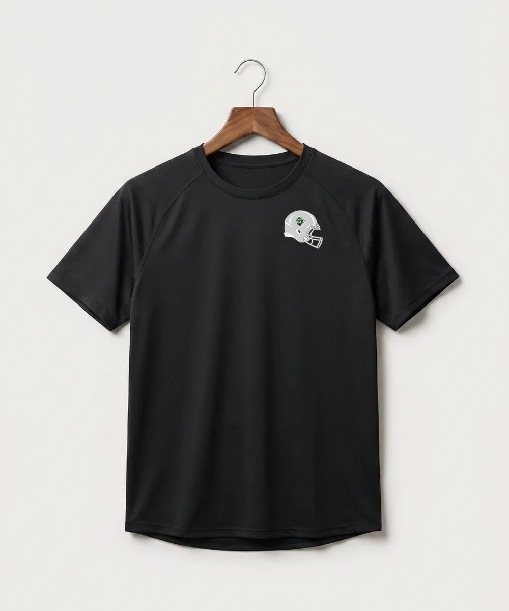 Roseau High School Football (Boys) - Black Tee - Left Chest