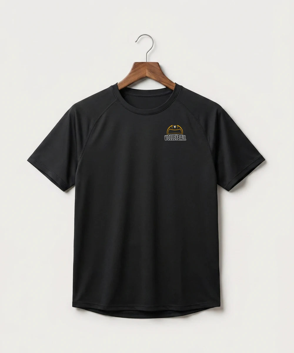 Windom Area High School Volleyball (Girls) - Black Tee - Left Chest