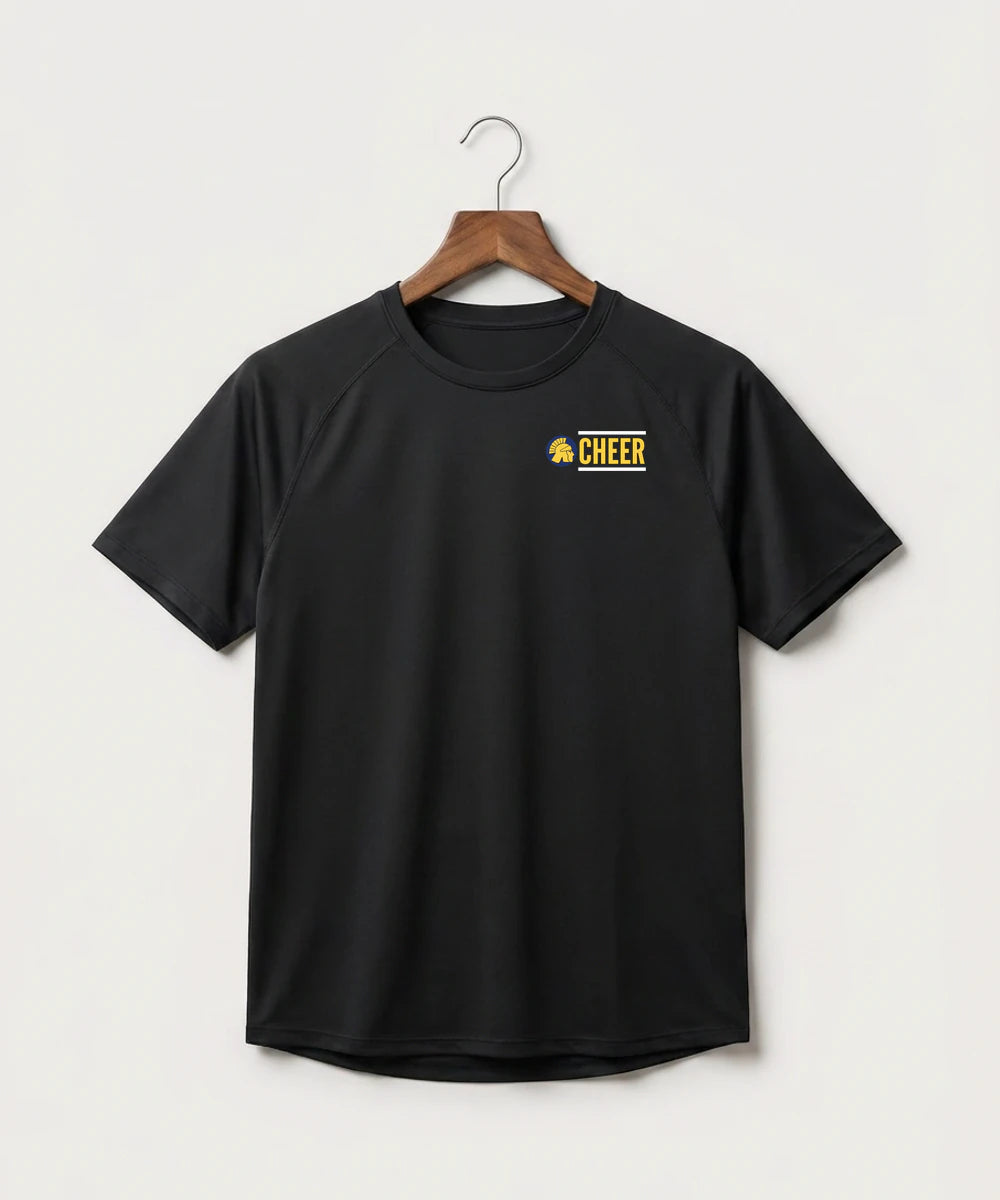 Wausau West High School Cheer - Black Tee - Left Chest